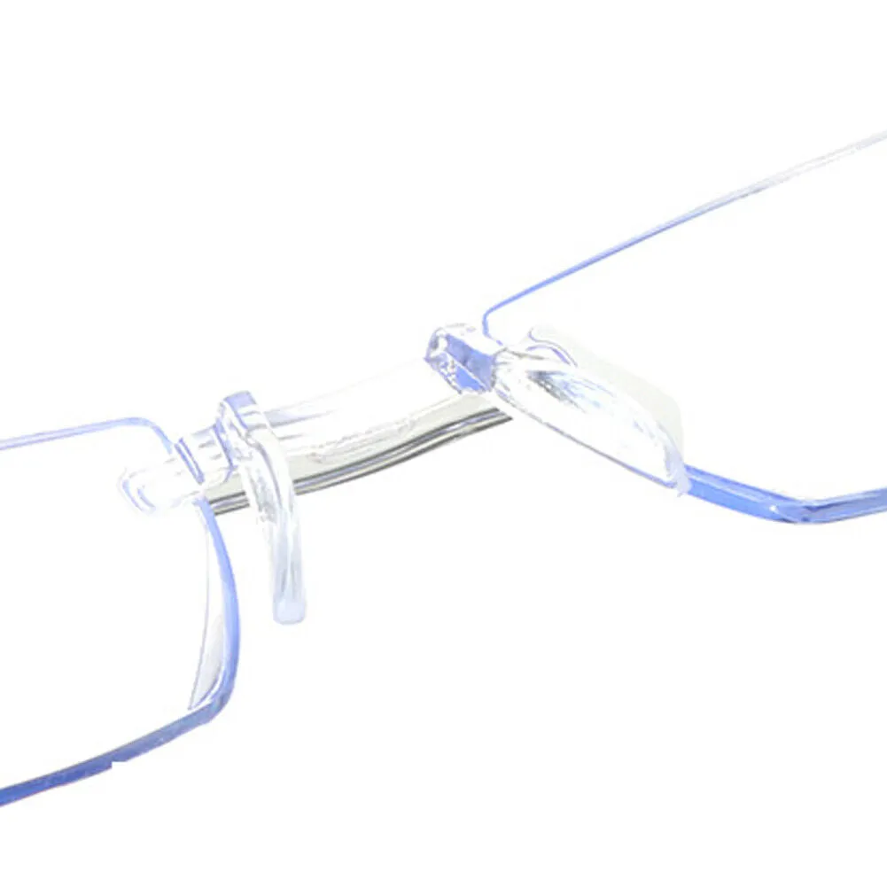 US 5-10 Pc Rectangular Rimless Blue Light Blocking Reading Glasses Unisex Reader