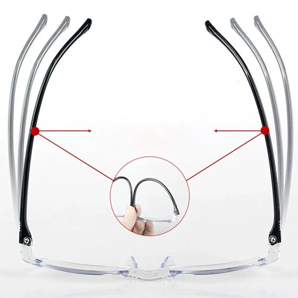 US 5-10 Pc Rectangular Rimless Blue Light Blocking Reading Glasses Unisex Reader