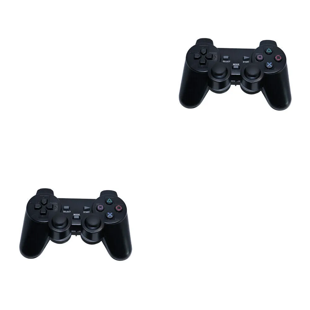 US Sony PS2 Wireless 2.4GHz Dual Vibration Controller Gamepad Transparent Color