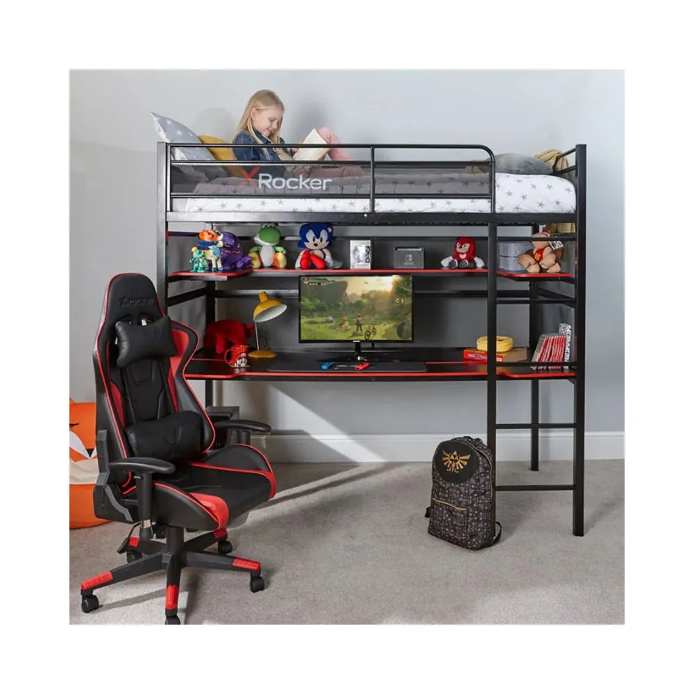 X Rocker Battlestation Gaming Bunk Bed & Desk