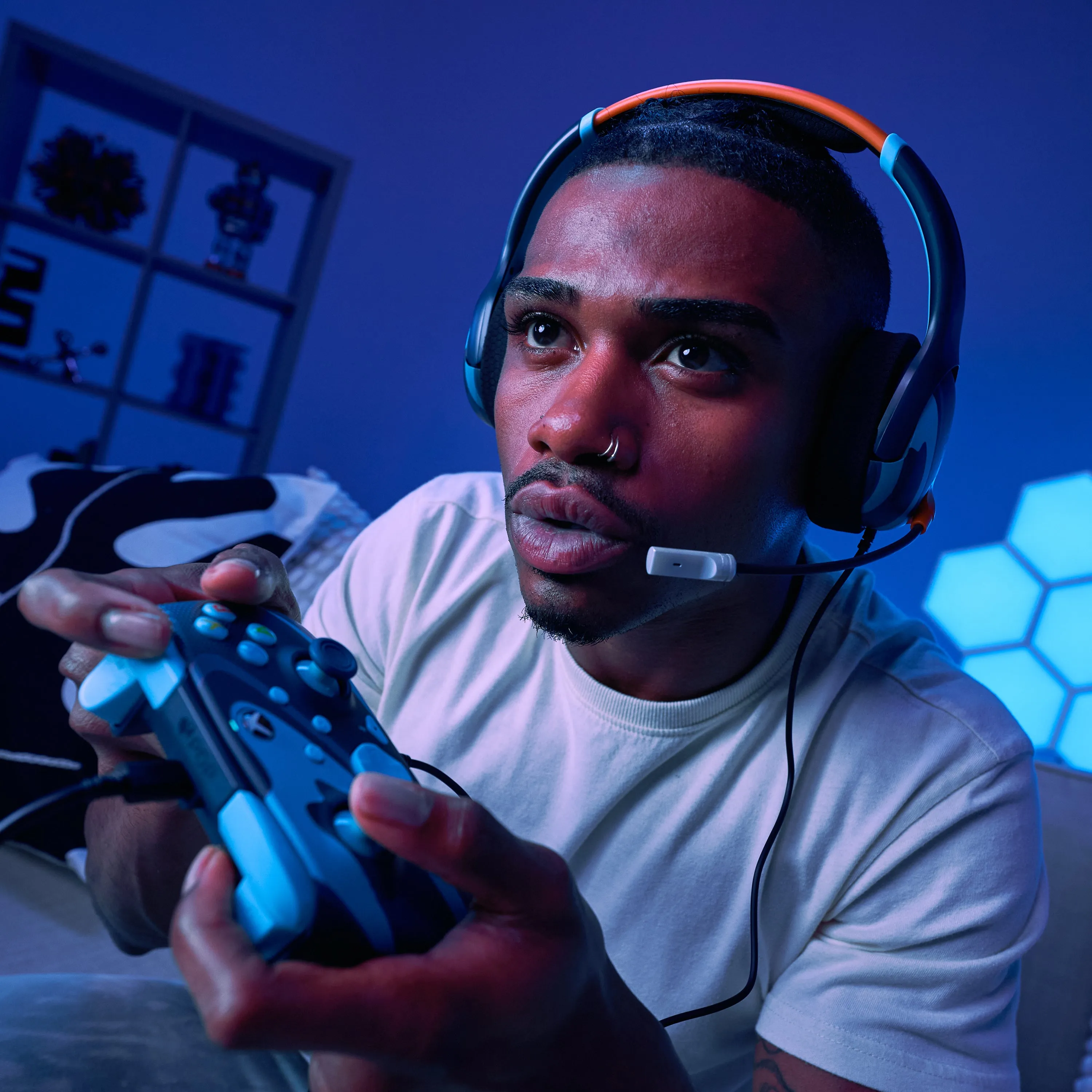 Xbox Series X|S & PC Blue Tide REMATCH GLOW Advanced Wired Controller