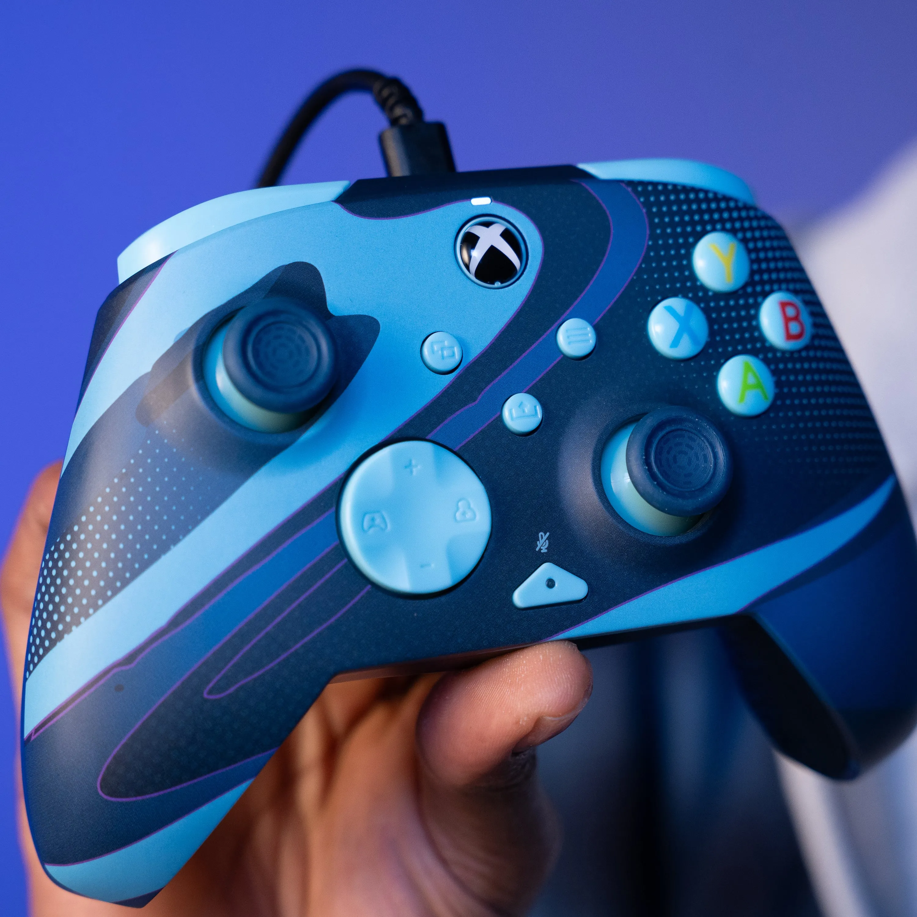 Xbox Series X|S & PC Blue Tide REMATCH GLOW Advanced Wired Controller